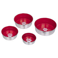 Produktbild von Nobby Edelstahlnapf Heavy Paw rutschfest Rot - 0,95 l