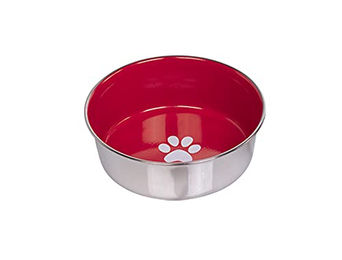 Nobby Edelstahlnapf Heavy Paw rutschfest rot - 1,9 l – Bild 1 von 3