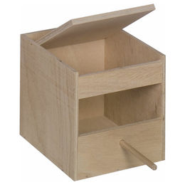 Nobby Exotennistkasten aus Holz für Wildvögel mit aufklappbarem Deckel und Anflugstange – Bild 1 von 2
