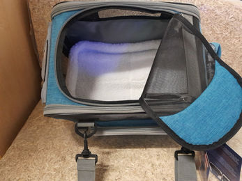 Nobby Fahrradtasche Tour für Hunde aus Mikrofaser wasserabweisend in Türkis oder Blau – Bild 1 von 2