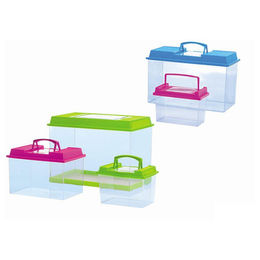 Produktbild von Nobby Fauna-Box Hartschalen-Transportbox für Reptilien und Fische Größe S Transparent Bunt - 2,6 l