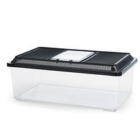 Produktbild von Nobby Fauna-Box Low Hartschalen-Transportbox für Reptilien Schwarz Transparent - 18 l