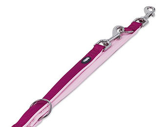 Produktbild von Nobby Führleine Classic Preno aus Nylon für Hunde in Rosa/Rot, Größe L, 200 cm x 25/35 mm