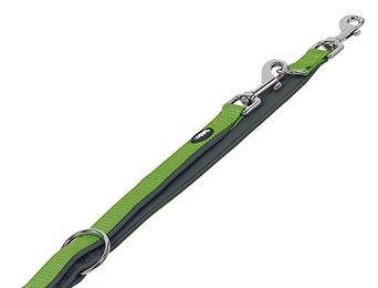 Produktbild von Nobby Führleine Classic Preno für Hunde aus Nylon in Neongrün/Grau 200 cm