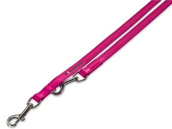 Produktbild von Nobby Führleine Crystal für Hunde aus Kunstleder in Rosa Schwarz L 200 cm