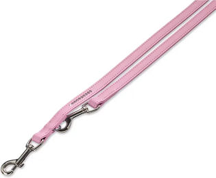 Produktbild von Nobby Führleine Crystal für Hunde aus Kunstleder in Rosa Weiß 200 cm