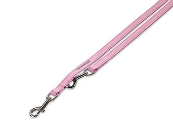 Produktbild von Nobby Führleine Crystal für Hunde aus Kunstleder Rosa Weiß Größe L - 1 Stk.