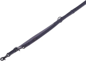 Produktbild von Nobby Führleine Linen Deluxe aus Nylon Schwarz-Grau 200 cm x 16 mm