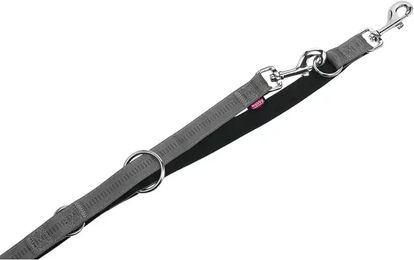 Nobby Führleine Soft Grip aus Nylon für Hunde, dunkelgrau/schwarz, 200 cm x 20 mm – Bild 1 von 3