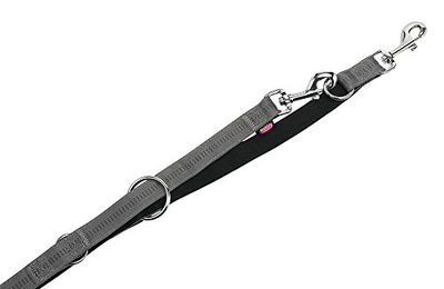 Nobby Führleine Soft Grip für Hunde aus Nylon in Grau/Schwarz 200 cm – Bild 1 von 3