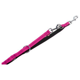 Nobby Führleine Soft Grip für Hunde aus Nylon Rosa Schwarz 200 cm 15 mm – Bild 1 von 3