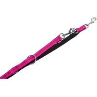 Produktbild von Nobby Führleine Soft Grip für Hunde aus Nylon, Rosa/Schwarz, 200 cm x 20 mm