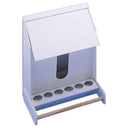 Nobby Futterautomat aus Kunststoff für Kanarienvögel und Wellensittiche in Weiß - 25 cm – Bild 1 von 3
