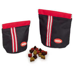 Produktbild von Nobby Futterbeutel aus Nylon mit Schnappverschluss Schwarz Größe L - 12,5 kg