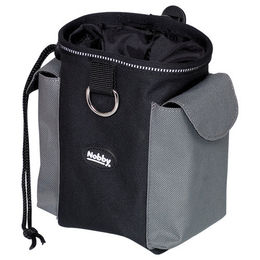 Nobby Futterbeutel und Beutelspender 2 in 1 aus Nylon in Grau – Bild 1 von 3