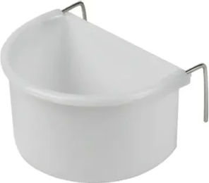 Produktbild von Nobby Futternapf aus Kunststoff mit Metallhaken in Weiß - 75 ml