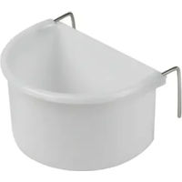 Produktbild von Nobby Futternapf aus Kunststoff mit Metallhaken in Weiß - 75 ml