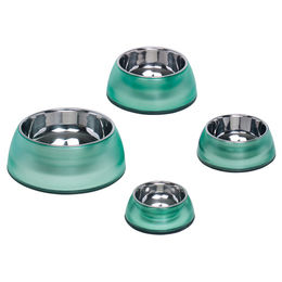 Produktbild von Nobby Futternapf Diva Clear grün aus Edelstahl für Hunde 1,4 l - 1,4 l