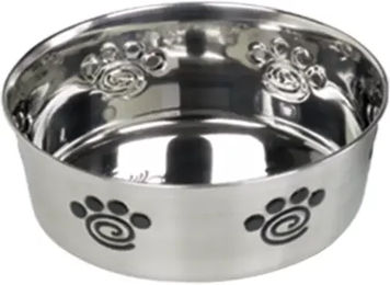 Nobby Futternapf Heavy Spiral aus Edelstahl rutschfest Silber - 0,95 l – Bild 1 von 2
