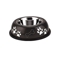 Produktbild von Nobby Futternapf Nice Diner aus Edelstahl Braun Schwarz 25 cm 0,75 ltr. - 0,75 l