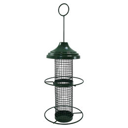 Nobby Futtersäule für Vögel mit Sitzringen in Grün aus Metall Ø15x30cm – Bild 1 von 2