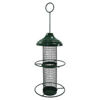 Produktbild von Nobby Futtersäule für Vögel mit Sitzringen in Grün aus Metall Ø15x30cm