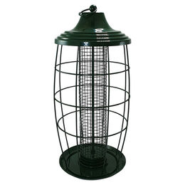 Nobby Futtersäule für Wildvögel mit Metallgitter in Grün 39 cm – Bild 1 von 3
