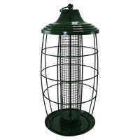 Produktbild von Nobby Futtersäule für Wildvögel mit Metallgitter in Grün 39 cm