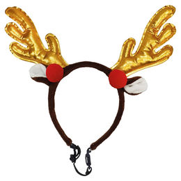 Nobby Geweih Xmas Gold für Hunde mit Gummiband und Klickverschluss 15 cm – Bild 1 von 2