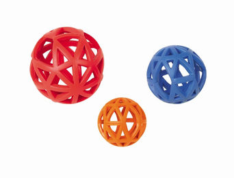 Nobby Gummiball Gitterball für Hunde in verschiedenen Farben 12,5 cm – Bild 1 von 5