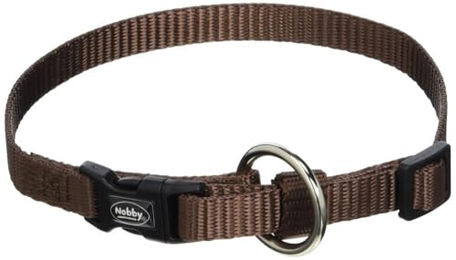 Nobby Halsband Classic Braun Nylon Größe L 20-35 cm Breite 10 mm – Bild 1 von 2