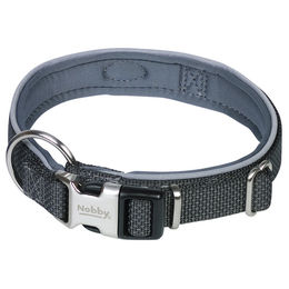 Nobby Halsband Classic Preno Royal für Hunde aus Nylon in Dunkelgrau Größe L 32-39 cm – Bild 1 von 2