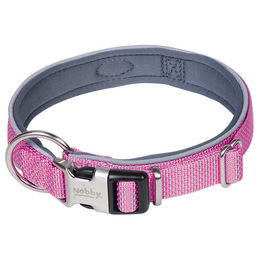 Nobby Halsband Classic Preno Royal für Hunde aus Nylon in Rosa Grösse L 28-34 cm – Bild 1 von 2