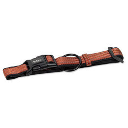 Produktbild von Nobby Halsband Classic Reflect aus Nylon in Terracotta und Schwarz
