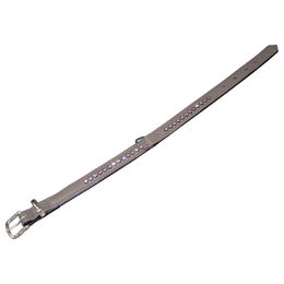Produktbild von Nobby Halsband Crystal aus Kunstleder warmgrau schwarz 37cm - 37 cm