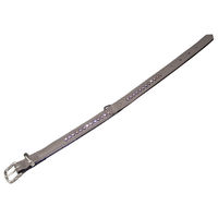 Produktbild von Nobby Halsband Crystal aus Kunstleder warmgrau schwarz 37cm - 37 cm