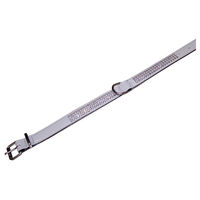 Produktbild von Nobby Halsband Crystal aus Kunstleder warmgrau schwarz 47cm