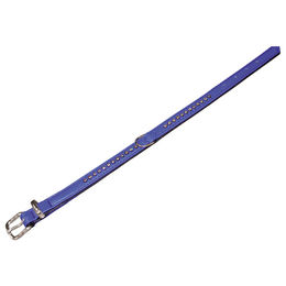 Produktbild von Nobby Halsband Crystal einreihig aus Kunstleder dunkelblau/schwarz 37 cm