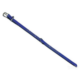 Produktbild von Nobby Halsband Crystal zweireihig aus Kunstleder dunkelblau/schwarz 37 cm