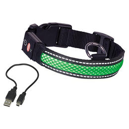 Produktbild von Nobby Halsband Flash Mesh grün Größe L Breite 25 mm wasserabweisend