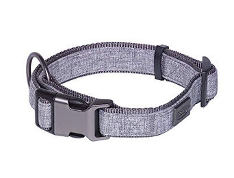 Produktbild von Nobby Halsband Linen Deluxe Grau Größe L 40-55 cm