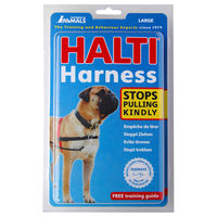 Produktbild von Nobby Halti Front-Control Hundegeschirr aus Nylon Schwarz/Rot Größe L