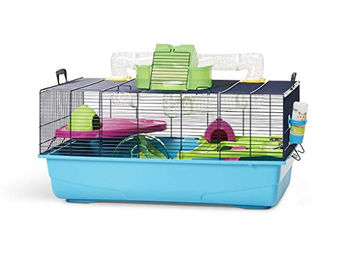 Nobby Hamsterheim Heaven Metro Hamsterkäfig aus Kunststoff Blau XL 80 x 50 x 50 cm – Bild 1 von 10