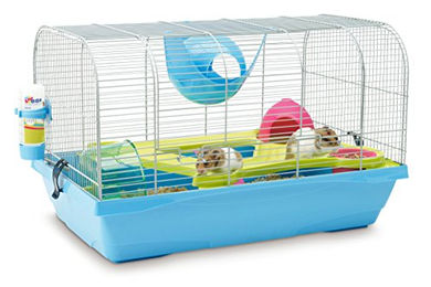 Nobby Hamsterkäfig Bristol aus Kunststoff für Hamster in Grau und Blau 59x38x37cm – Bild 1 von 4