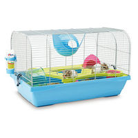 Produktbild von Nobby Hamsterkäfig Bristol aus Kunststoff für Hamster in Grau und Blau 59x38x37cm