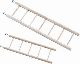Produktbild von Nobby Holzleiter mit 7 Sprossen für Vögel wie Wellensittiche Kanarienvögel und Papageien 74 x 19,5 cm