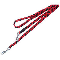 Produktbild von Nobby Hund Führleine aus Nylon geflochten Rot Schwarz 200 cm S-M