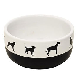 Nobby Hund Futternapf aus Keramik Shape Schwarz Weiß 1000 ml – Bild 1 von 2