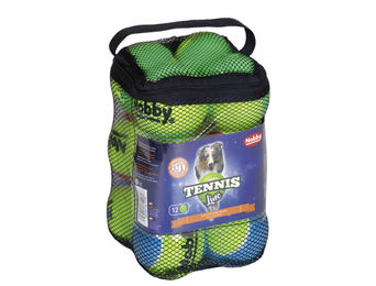 Nobby Hund Tennisball M 6,5 cm Bunt 12er Netz – Bild 1 von 4