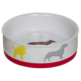 Produktbild von Nobby Hunde Keramiknapf Weiß Bunt Ø 19,0 x 6,0 cm